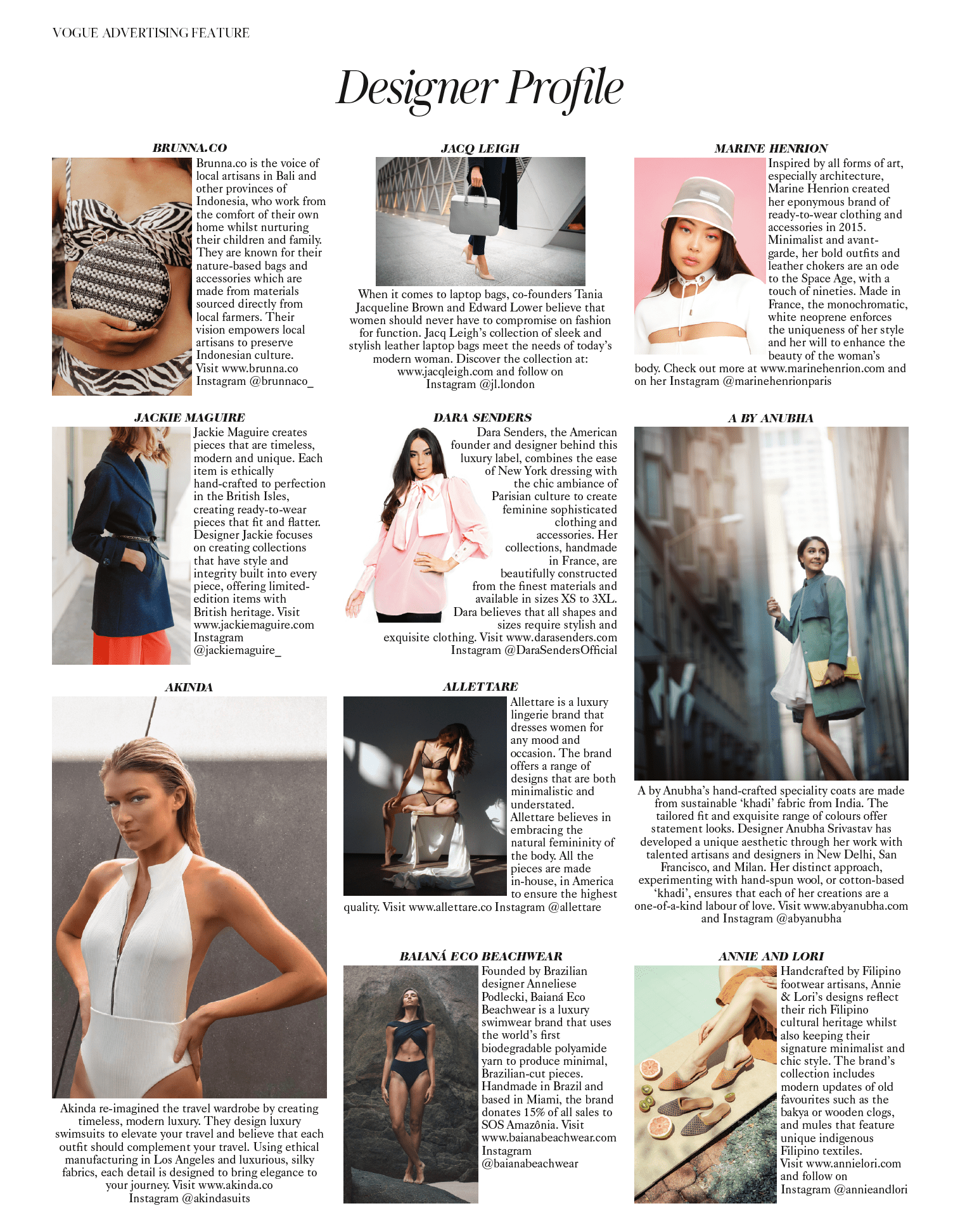 MARINE HENRION ® | Site Officiel Vogue UK - February 2020 