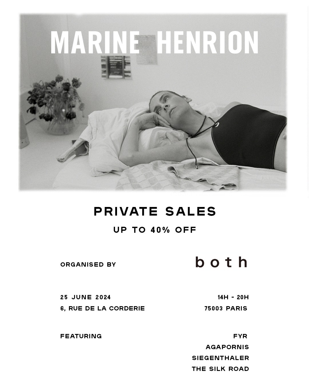 MARINE HENRION ® | Site Officiel Our first parisian Private Sales ! 